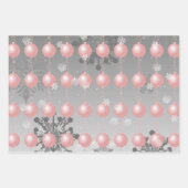 Pink Extravagante Weihnachtsschmuckpapier Geschenkpapier Set (Vorderseite 3)