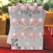 Pink Extravagante Weihnachtsschmuckpapier Geschenkpapier Set