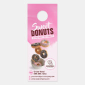 Pink Eye Catching Donut Bäckerei Shop Süße Leckere Türanhänger (Vorderseite)