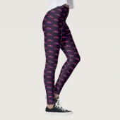 Pink Eye dunkelviolette Leggings (Rechts)