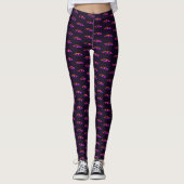 Pink Eye dunkelviolette Leggings (Vorderseite)
