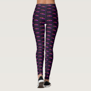 Pink Eye dunkelviolette Leggings