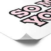 Pink Eye Panda Poster (Ecke)