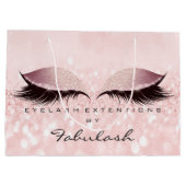 Pink Eyes Lashes Blush Makeup Glitzer Bridal Große Geschenktüte (Rückseite)