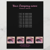 Pink Eyeshadow Long Lashes Wimpern Wimpernschlag W Flyer (Vorne)