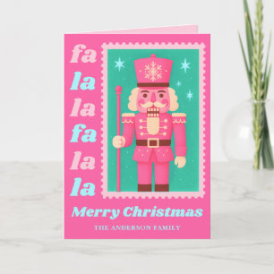 Pink Fa La Nutcracker Weihnachtspostpostage-Briefm Feiertagskarte