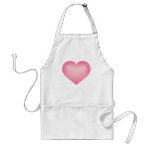 Pink Fade Heart Schürze
