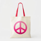 Pink Fade Peace Sign Tragetasche (Vorne)