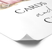 Pink Fairies Baby in Blütenduschkarten und Geschen Poster (Ecke)