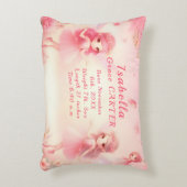 Pink Fairies Bloomy Garden Baby Birth Stats Dekokissen (Vorderseite(Vertikal))