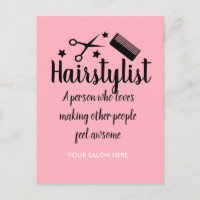 Pink Fairstylist Zitat Funny Friseur Stars