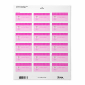 Pink Fairy Address Labels Adressaufkleber (Vorne)