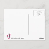 Pink Fairy and Stiletto Shoe Art Postkarte (Rückseite)