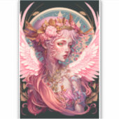 Pink Fairy Angel Fantasy Art Aufkleber (Vorderseite)