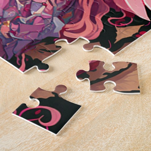 Pink Fairy Angel Fantasy Art Puzzle (Seite)