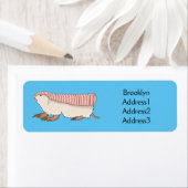 Pink fairy armadillo cartoon illustration (Insitu)