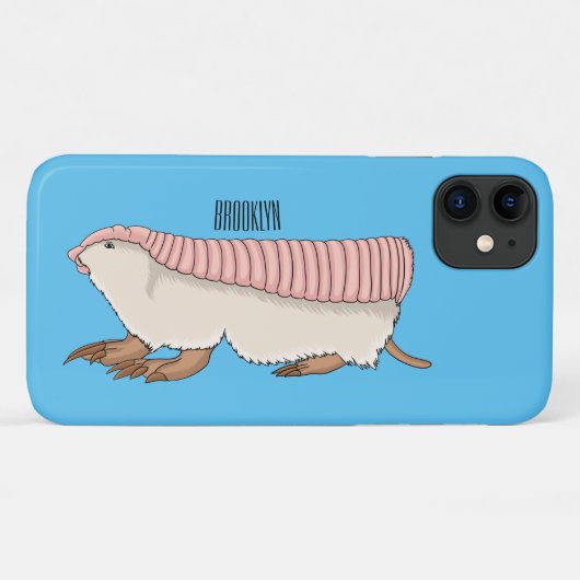 Pink fairy armadillo cartoon illustration Case-Mate iPhone hülle (Rückseite (Horizontal))