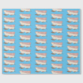 Pink fairy armadillo cartoon illustration geschenkpapier (Flach)