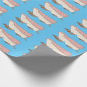 Pink fairy armadillo cartoon illustration geschenkpapier (Ecke)