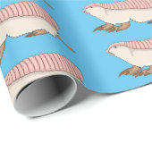 Pink fairy armadillo cartoon illustration geschenkpapier (Rolleneckpunkt)