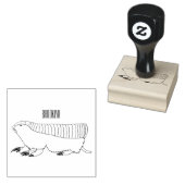 Pink fairy armadillo cartoon illustration gummistempel (Stempel)