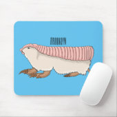 Pink fairy armadillo cartoon illustration mousepad (Mit Mouse)
