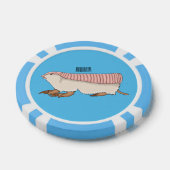 Pink fairy armadillo cartoon illustration pokerchips (Einzeln)