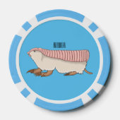 Pink fairy armadillo cartoon illustration pokerchips (Rückseite)