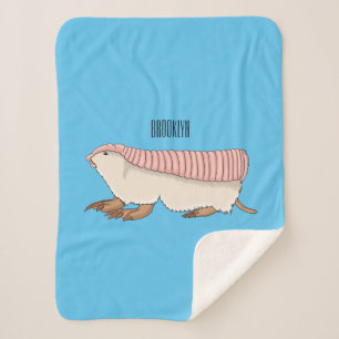 Pink fairy armadillo cartoon illustration sherpadecke