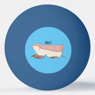 Pink fairy armadillo cartoon illustration tischtennisball