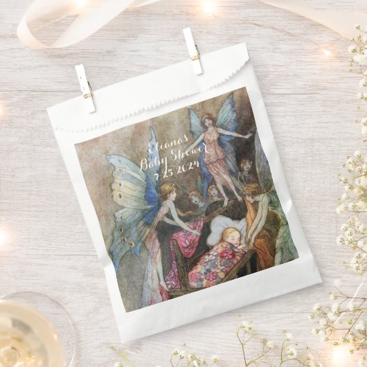 Pink Fairy Baby Blessings Baby Dusche Gefallen Tas Geschenktütchen (Ausgeschnitten)