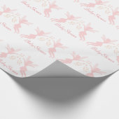 Pink Fairy Baby Dusche Geschenkpapier (Ecke)