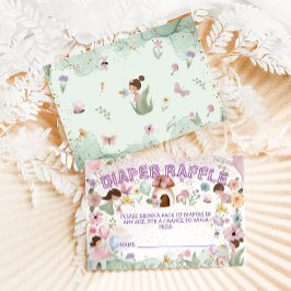 Pink Fairy Baby Girl Dusche Blume Windeln Raffel Begleitkarte