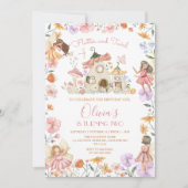 Pink Fairy Birthday Einladung (Vorderseite)