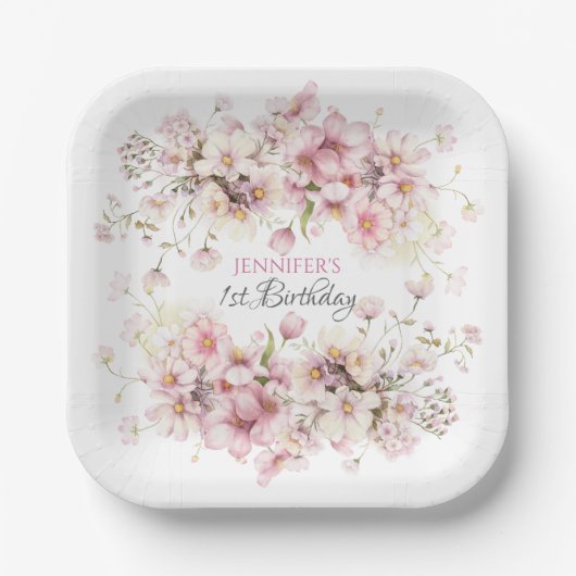 Pink Fairy Birthday Paper Teller (Vorderseite)