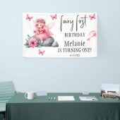 Pink Fairy Butterfells Magic Wand Erster Geburtsta Banner (Messeveranstaltung)