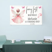 Pink Fairy Butterfells Magic Wand Erster Geburtsta Banner (Messeveranstaltung)