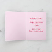 Pink Fairy Cousin 5. Geburtstag Karte (Innenseite)