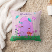 Pink Fairy Door Throw Kissen (Decke)