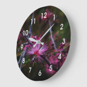 Pink Fairy Duster Große Wanduhr (Winkel)