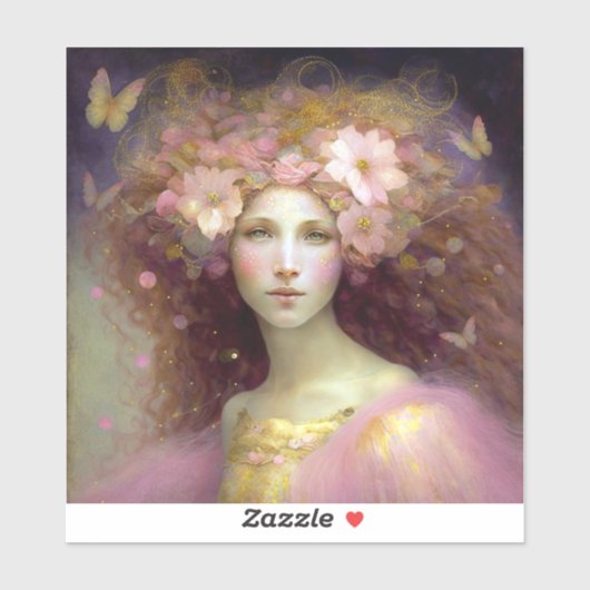 Pink Fairy Fantasy Art Aufkleber (Blatt)