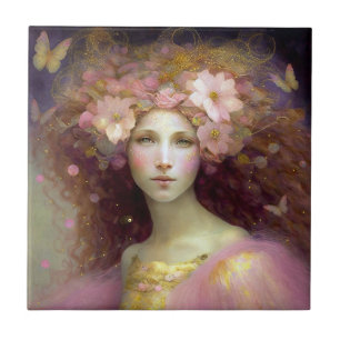 Pink Fairy Fantasy Art Fliese