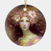 Pink Fairy Fantasy Art Keramik Ornament (Vorne)