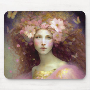 Pink Fairy Fantasy Art Mousepad