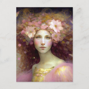 Pink Fairy Fantasy Art Postkarte