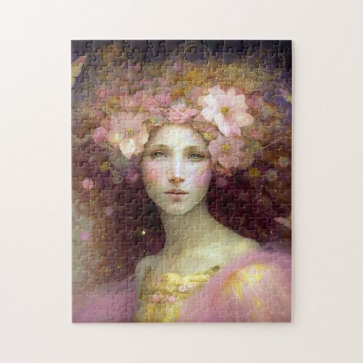 Pink Fairy Fantasy Art Puzzle (Vertikal)