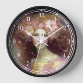 Pink Fairy Fantasy Art Uhr (Vorderseite)