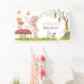 Pink Fairy Forest Fairy Tale Baby Dusche Banner (Insitu)