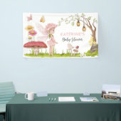 Pink Fairy Forest Fairy Tale Baby Dusche Banner (Messeveranstaltung)