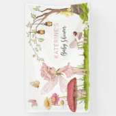 Pink Fairy Forest Fairy Tale Baby Dusche Banner (Vertikal)